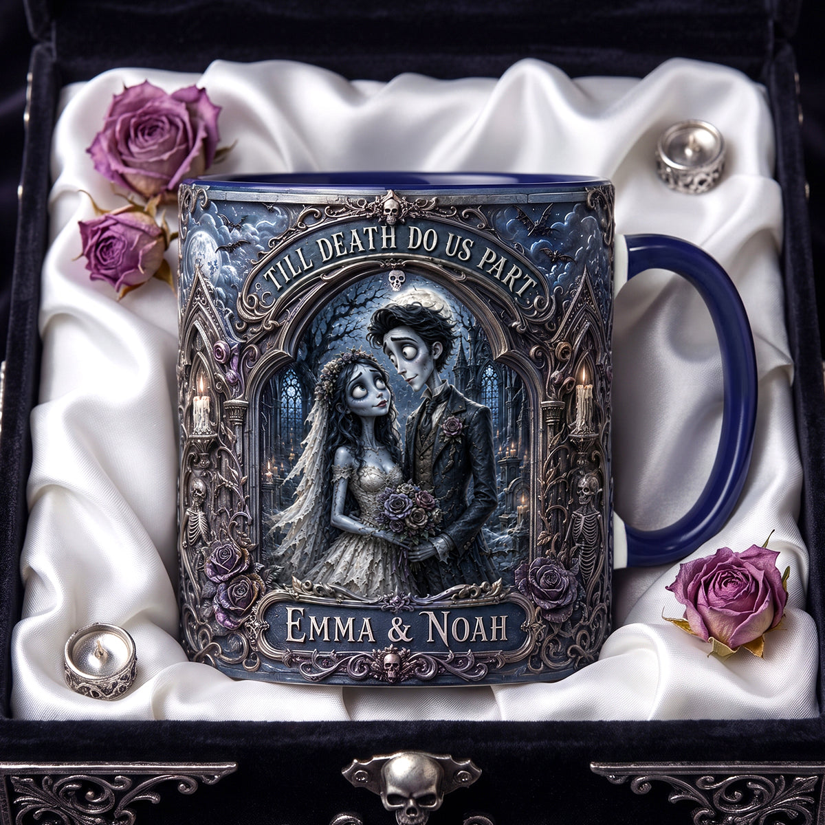 Gothic Love Couple Coffee Accent Mug - Personalized Gifts For Couple 05HADH140726 Coffee Mug PopCulturePrints
