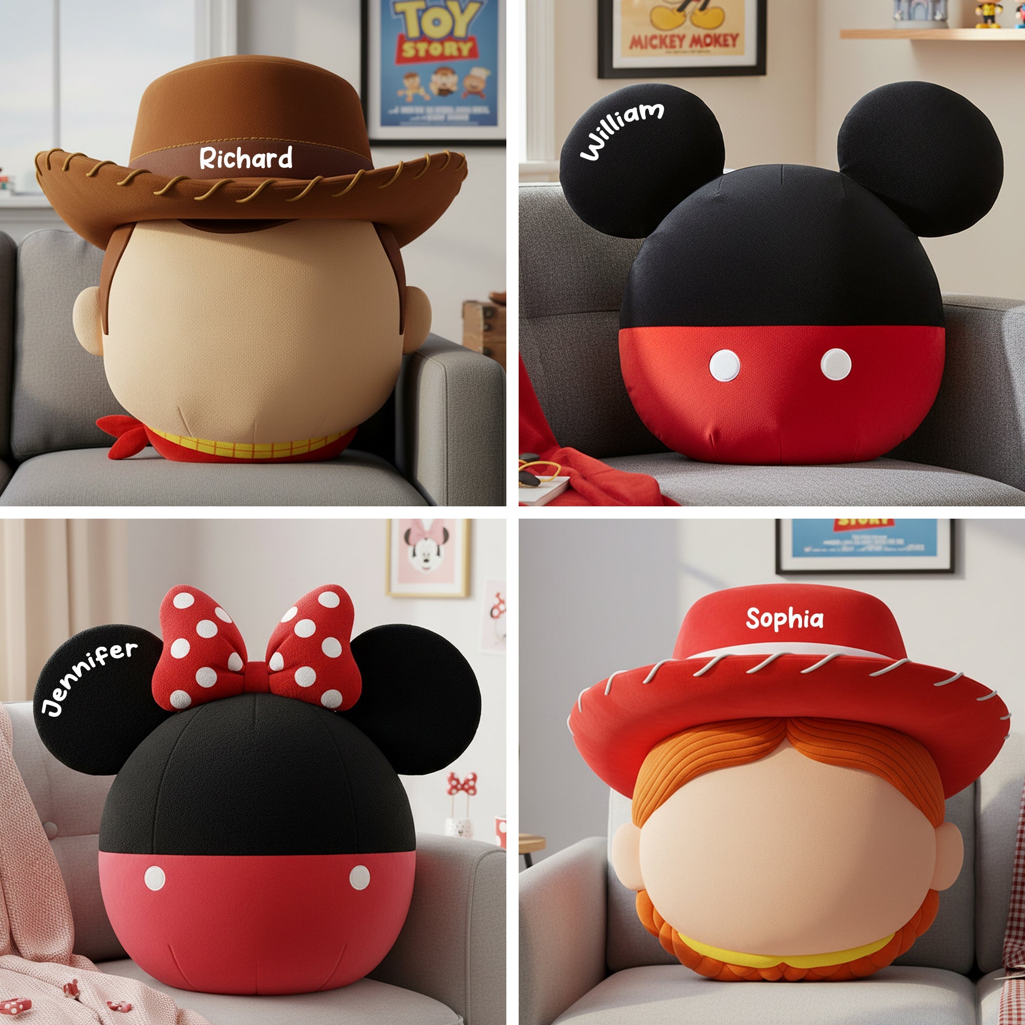 “Bring Joy with Our Custom Lovely Characters Pillow” - Personalized Gifts for Kids Pillow PopCulturePrints