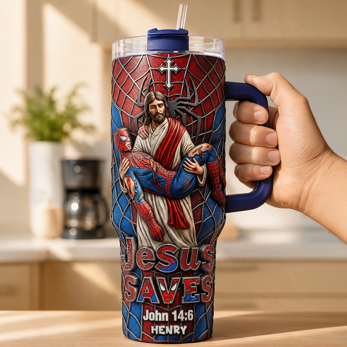 “Jesus Saves” - Personalized 40oz Tumbler for Christians