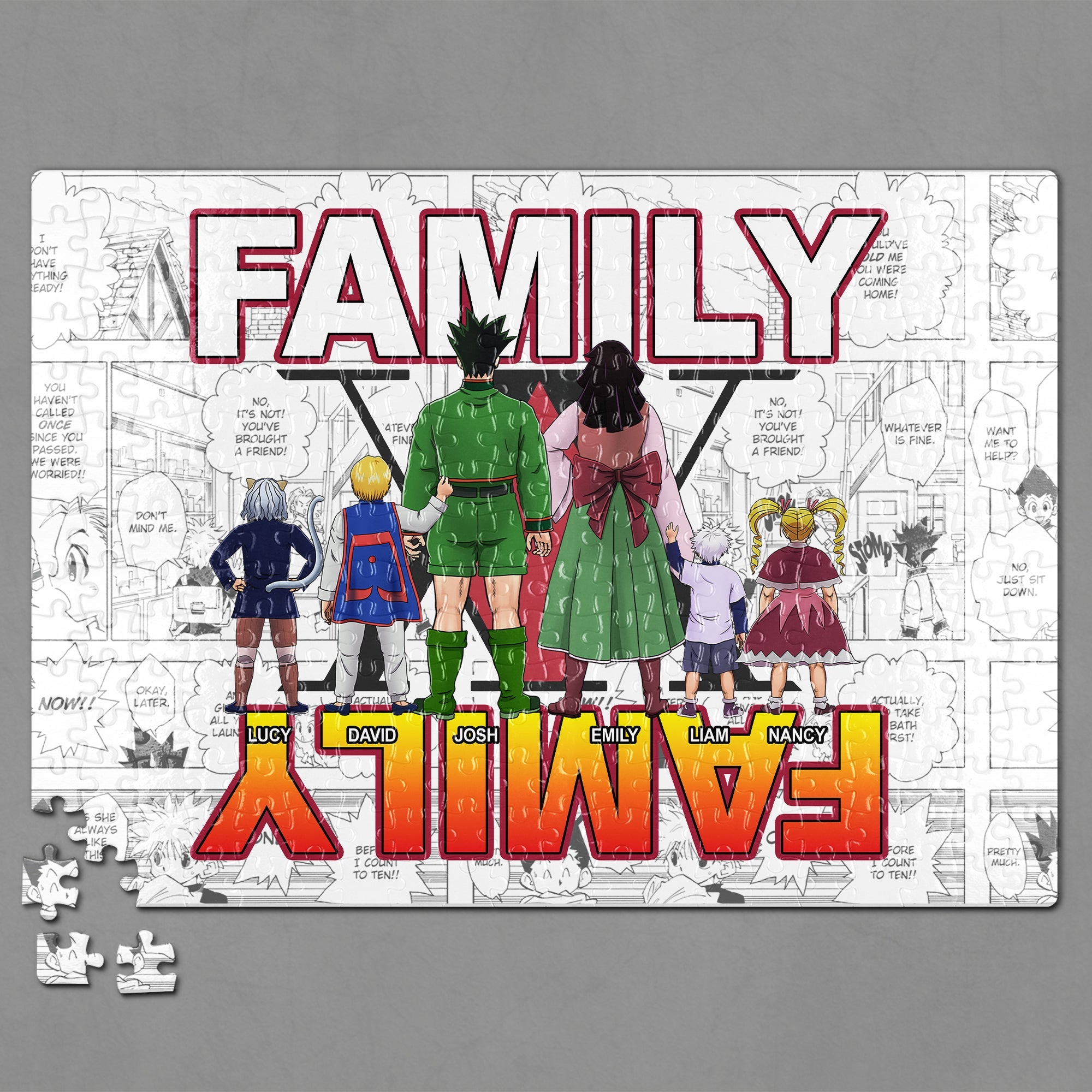 Custom Family Anime-Themed Jigsaw Puzzle Jigsaw Puzzles PopCulturePrints