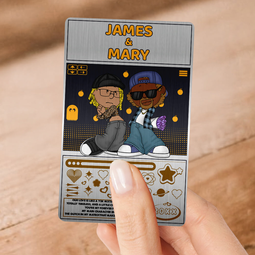 Customizable Wallet Card for Couples - Unique Gift for Him & Her Wallet Card PopCulturePrints