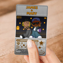 Load image into Gallery viewer, Customizable Wallet Card for Couples - Unique Gift for Him &amp; Her Wallet Card PopCulturePrints
