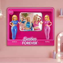 Load image into Gallery viewer, “Besties Forever” - Adorable Personalized Mirror Gift for Best Friends Mirror PopCulturePrints
