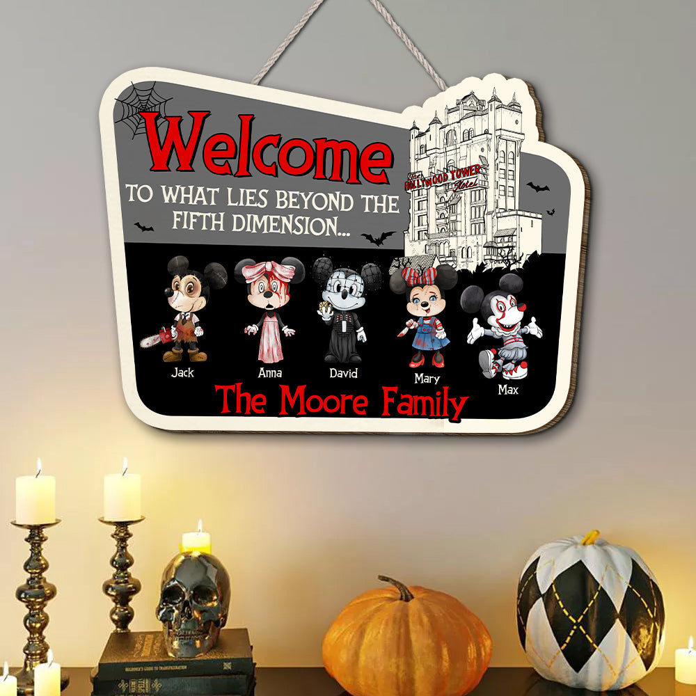 Personalized Fifth Dimension Welcome Wood Sign - Family Gift Wood Sign PopCulturePrints