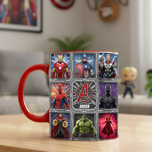Unleash Heroic Moments - Personalized Coffee Accent Mug Coffee Mug PopCulturePrints