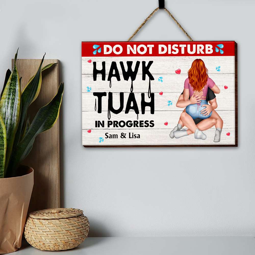 Personalized Do Not Disturb Couple Sign Wood Sign PopCulturePrints