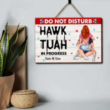 Load image into Gallery viewer, Personalized Do Not Disturb Couple Sign Wood Sign PopCulturePrints
