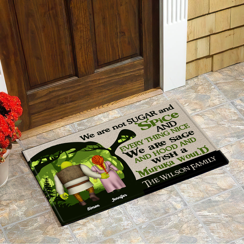 Personalized Shrek-Inspired Family Door Mat Doormat PopCulturePrints