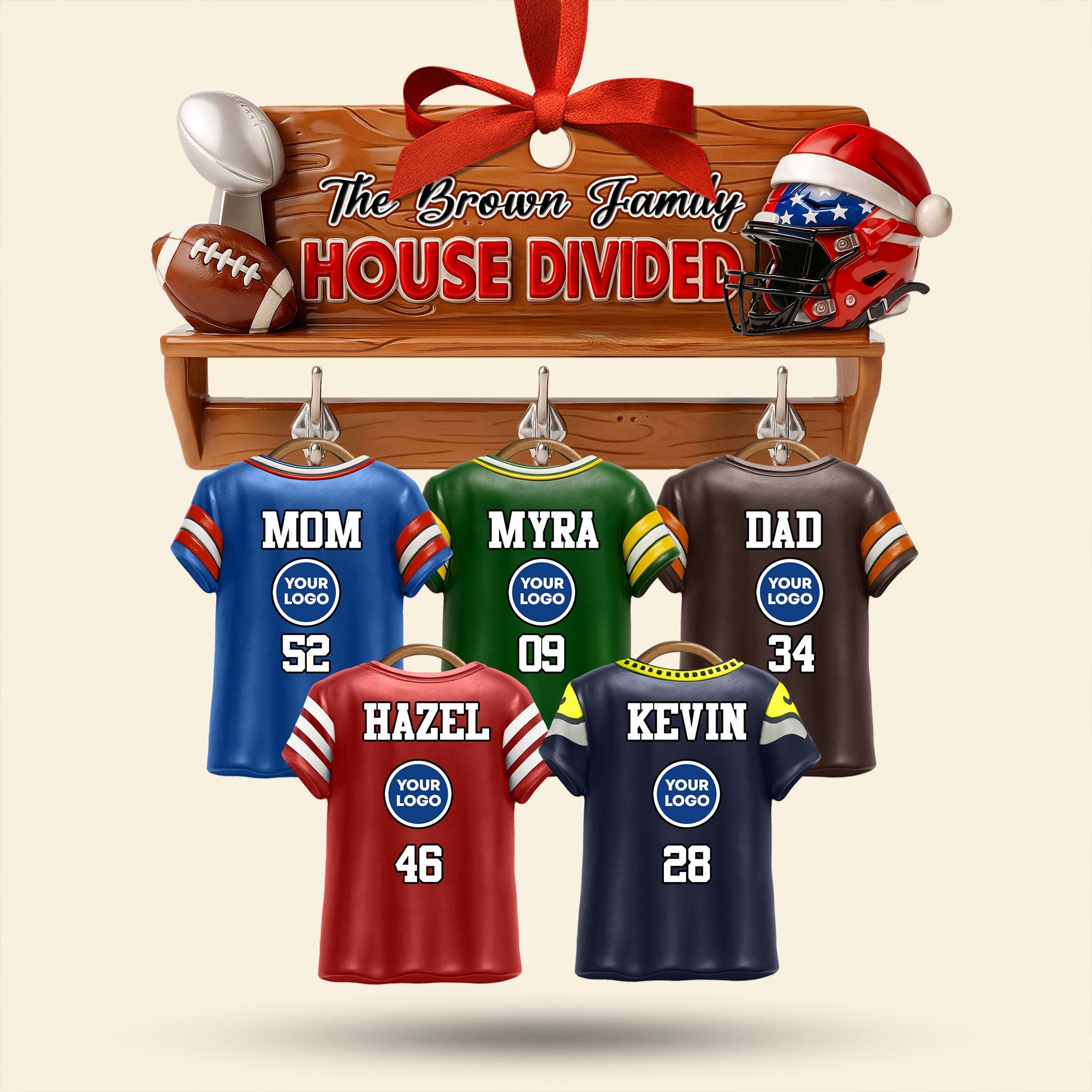 House Divided Family Ornament - A Personalized Touch for Family Unity Ornament PopCulturePrints