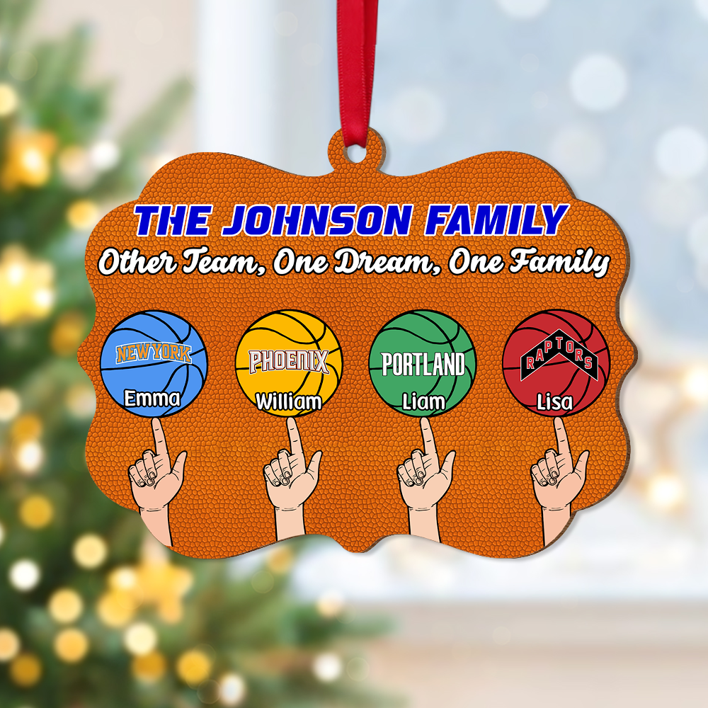 Custom Basketball Family Christmas Ornament Ornament PopCulturePrints