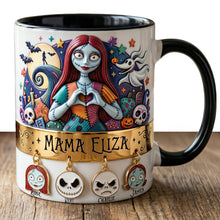 Load image into Gallery viewer, "Celebrate Spooky Moments with Love" - Personalized Spooky Mom and Kids Coffee Mug - Perfect Gift for Moms, Grandmas, and More Coffee Mug PopCulturePrints
