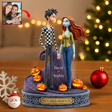 Load image into Gallery viewer, We&#39;re Simply Meant to Be - Spooky Couple Acrylic Plaque - Personalized Halloween Gift Shaped Plaques PopCulturePrints
