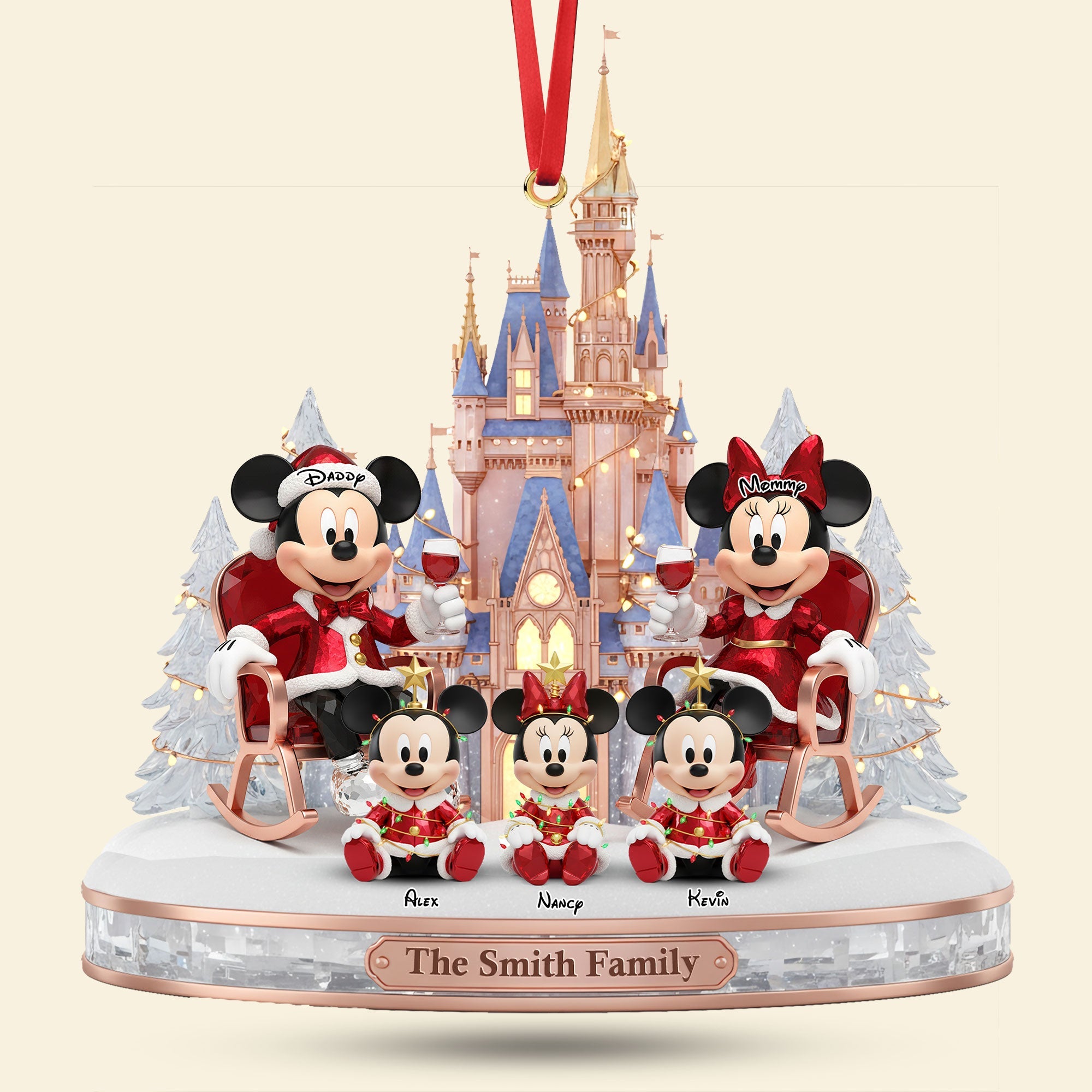 “Celebrate Family Togetherness” - Personalized Family Christmas Ornament - Custom Gift for Parents, Kids, and Loved Ones Ornament PopCulturePrints