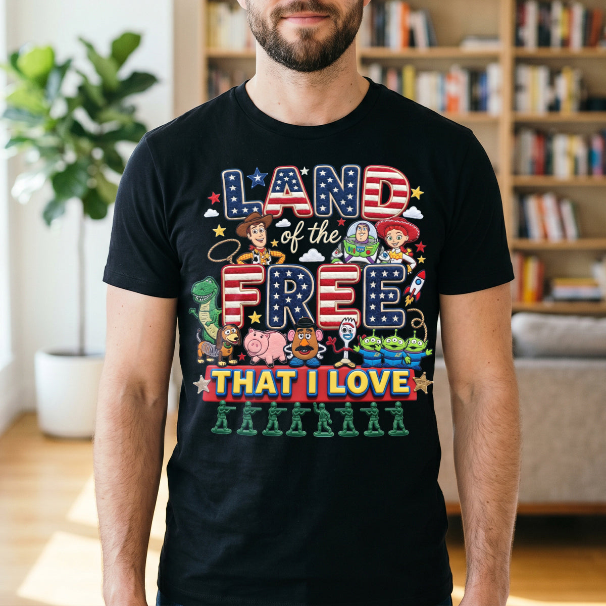 "Celebrate Freedom with Our Unique Design" - Personalized Land of the Free Shirt - Custom Gifts for Patriots Shirts PopCulturePrints