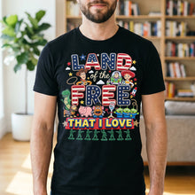 Load image into Gallery viewer, "Celebrate Freedom with Our Unique Design" - Personalized Land of the Free Shirt - Custom Gifts for Patriots Shirts PopCulturePrints
