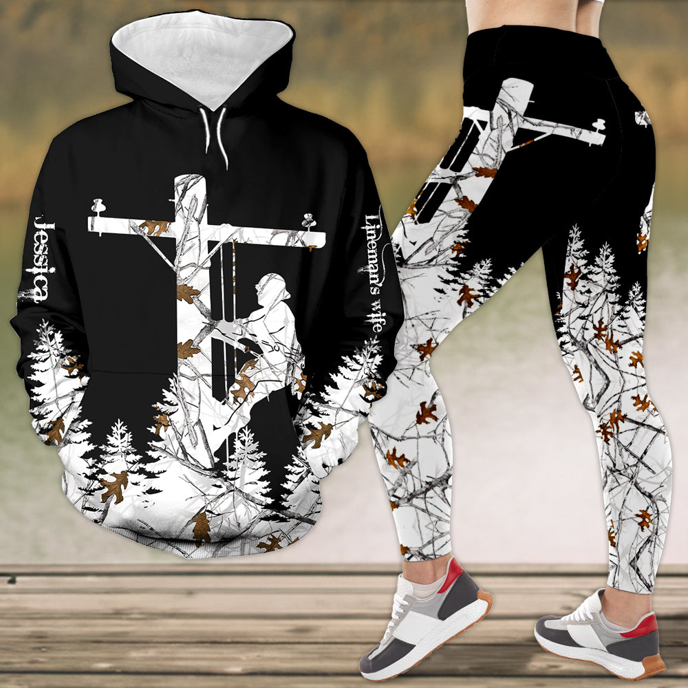 Personalized Lineman's Wife Hoodie & Leggings Set