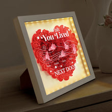 Load image into Gallery viewer, When You Are Family, The Miles Don&#39;t Matter - Personalized LED Light Flower Shadow Box - Gift for Mom, Grandma, and Loved Ones LED Light Flower Shadow Box PopCulturePrints

