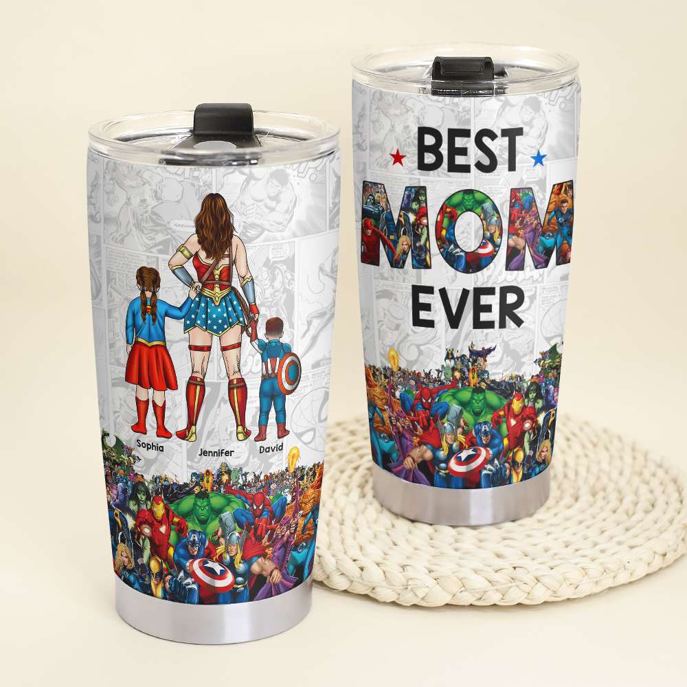 Superhero Personalized Tumbler for Mom Tumbler Cup PopCulturePrints