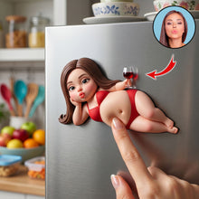 Load image into Gallery viewer, Big Belly, Bigger Love - Custom Photo Gifts For Couple Anti-Collision Acrylic Fridge Magnet 04HUTI100626 Fridge Magnet PopCulturePrints
