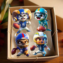 Load image into Gallery viewer, Customizable Football Lover Christmas Ornaments Set
