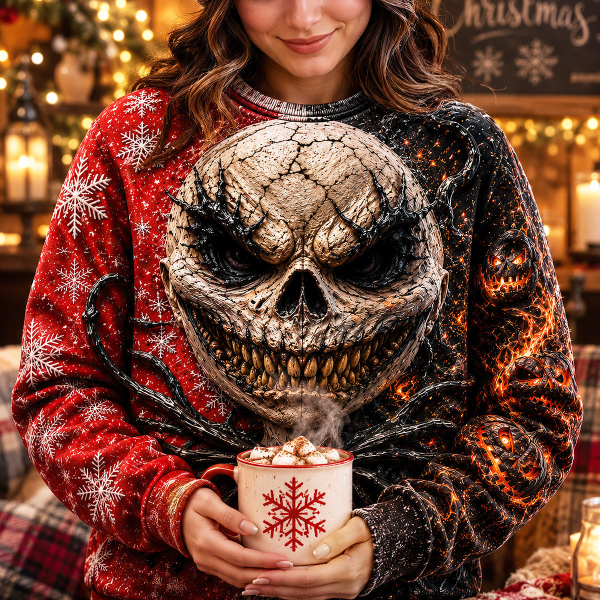 Embrace the Spooky Spirit - Custom Spooky Skull Holiday Shirt for Halloween Lovers