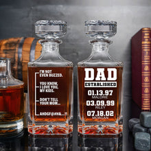 Load image into Gallery viewer, &quot;I&#39;m Not Even Buzzed&quot; - Funny Whiskey Bottle Personalized Gift for Dad - Custom Gift for Dads and Grandpas Whiskey Bottle PopCulturePrints
