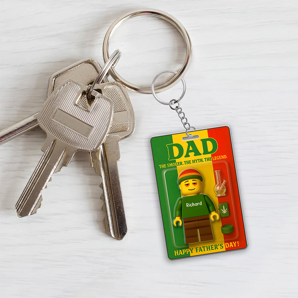 Dad: The Smoker. The Myth. The Legend. - Personalized Keychain for Father's Day Keychains PopCulturePrints
