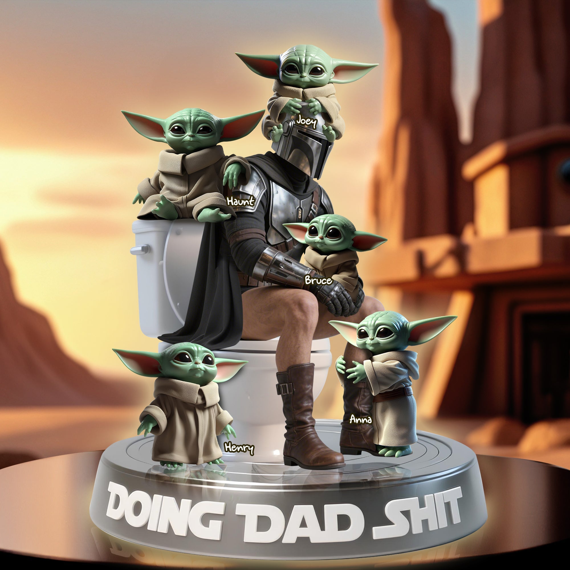 "Doing Dad Sh*t" - Funny Acrylic Plaque - Personalized Gift for Dad, Grandpa, and More Shaped Plaques PopCulturePrints