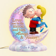 Load image into Gallery viewer, Love you to the moon and back - Lovely Couple Acrylic Light Box | Personalized Gift for Couples Light Box PopCulturePrints
