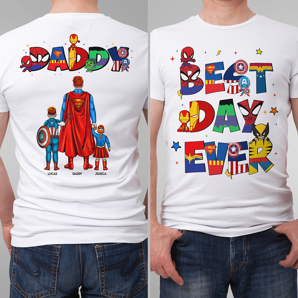 The Ultimate Best Dad Ever Shirt - Customizable Gift for Dads and Grandpas Shirts PopCulturePrints