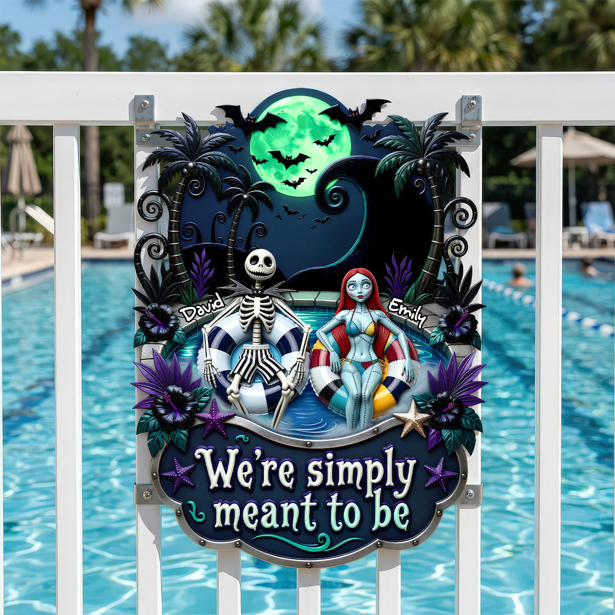 We're Simply Meant to Be - Cute Couple Metal Sign - Personalized Gift for Couples