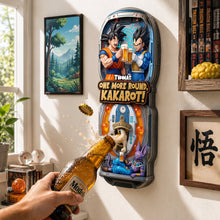 Load image into Gallery viewer, One More Round, Kakarot! - Personalized Golden Warrior Bottle Opener
