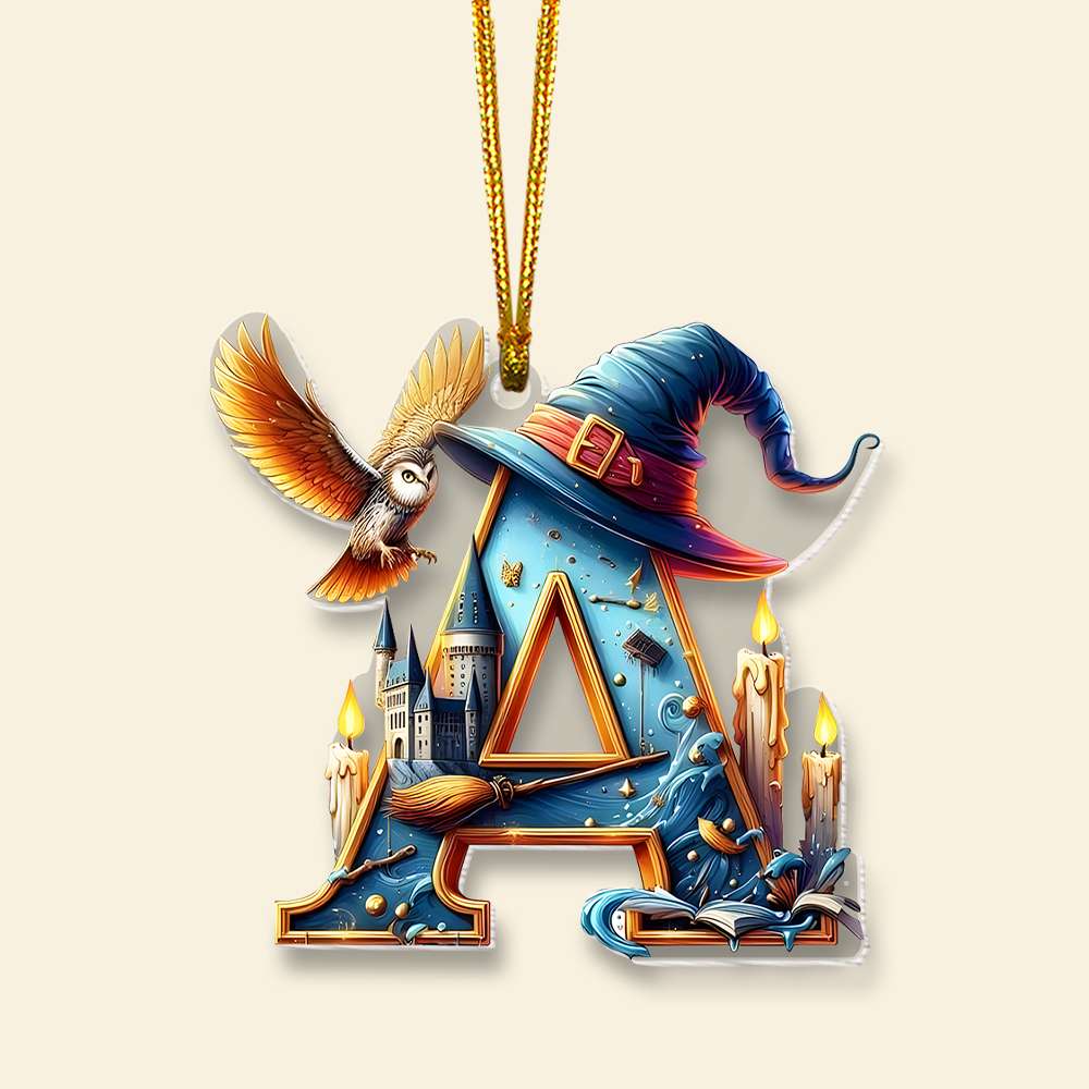 Personalized Movie Fan Alphabet Ornament - Magical 'A'