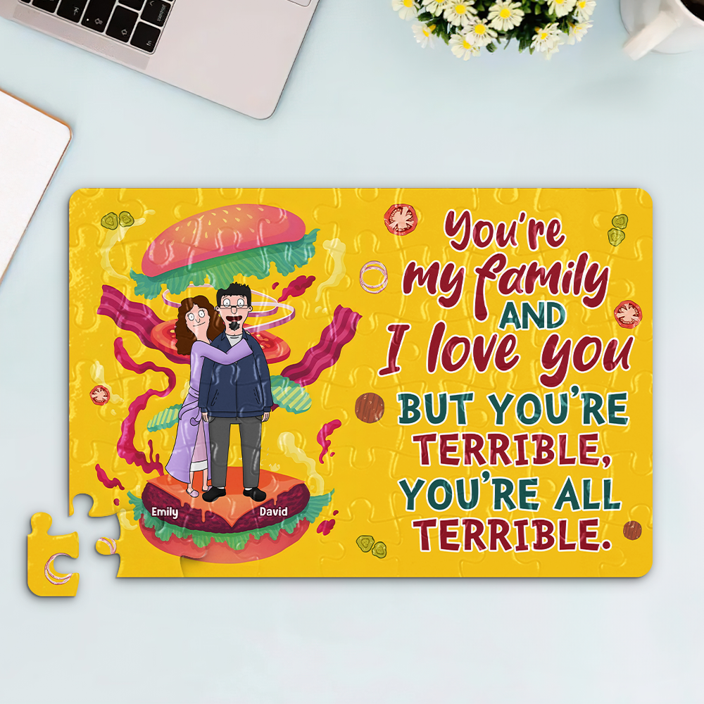 Personalized Burger Lover Jigsaw Puzzle for Couples Jigsaw Puzzles PopCulturePrints