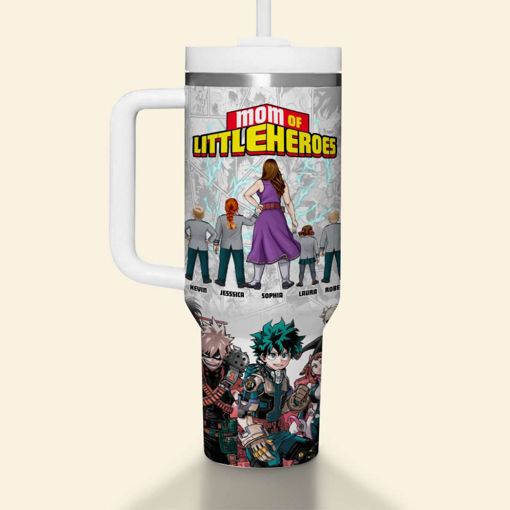 Custom 'Mom of Little Heroes' Anime Tumbler Tumbler Cup PopCulturePrints