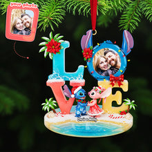 Load image into Gallery viewer, “Capture the Love this Christmas” - Custom Photo Couple Acrylic Ornament - Personalized Gifts for Couples and Loved Ones Ornament PopCulturePrints
