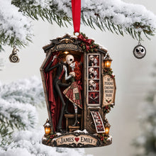Load image into Gallery viewer, “Love Beyond the Grave” - Spooky Couple Acrylic Ornament - Personalized Christmas Gift for Couples Ornament PopCulturePrints
