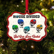 Load image into Gallery viewer, Custom Hockey Family Christmas Ornament - House Divided, Love United Ornament PopCulturePrints

