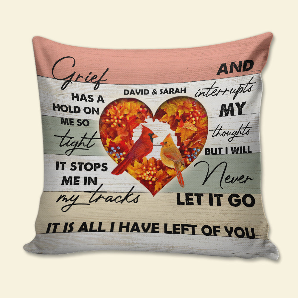 Personalized Heaven Cardinal Couple Memorial Pillow