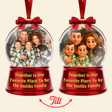 Load image into Gallery viewer, Together Is Our Favorite Place To Be - Custom Family Christmas Lenticular Ornament Ornament PopCulturePrints
