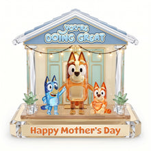 Load image into Gallery viewer, “For the Best Mom in the Wild” - Predator Mom and Cubs Acrylic Plaque - Personalized Gift for Moms and Grandmas Light Box PopCulturePrints
