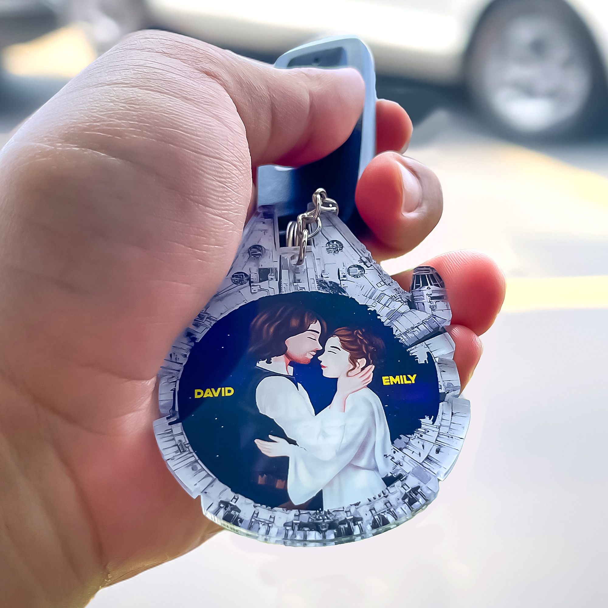 Personalized Drive Safe Keychain for Couples Keychains PopCulturePrints