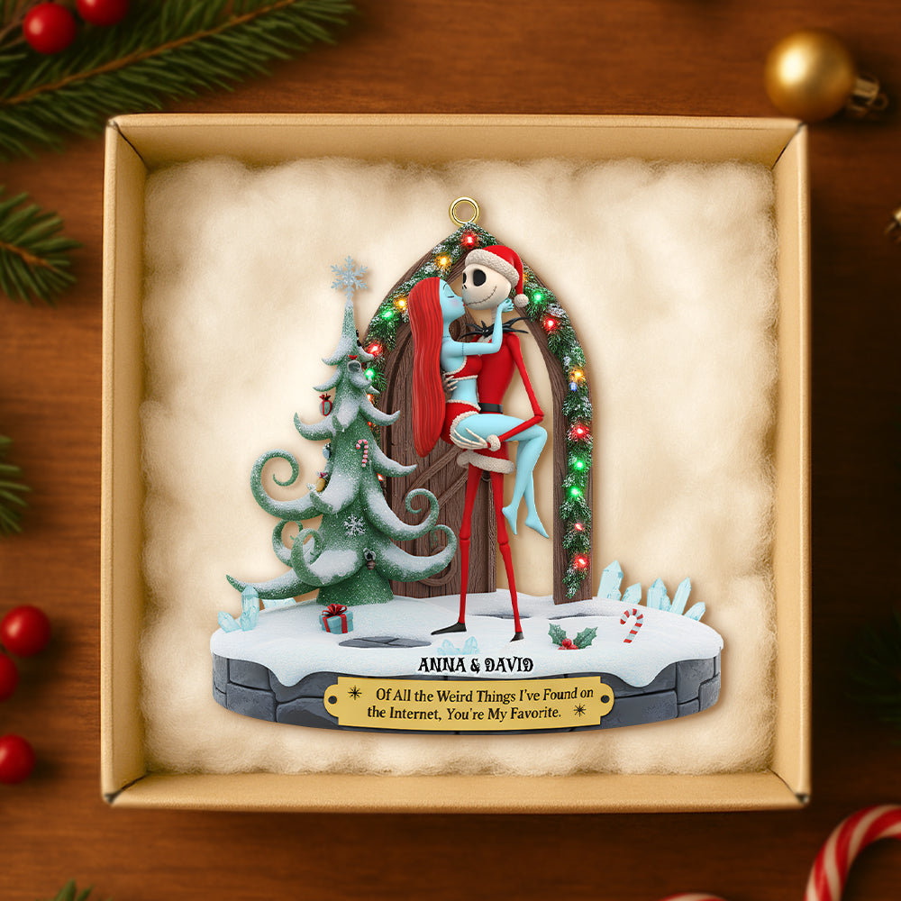 "Of All the Weird Things I’ve Found on the Internet, You’re My Favorite" - Funny Internet Couple Personalized Christmas Ornament - Custom Gift for Couples, Friends, and Loved Ones Ornament PopCulturePrints