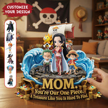 Load image into Gallery viewer, Mom, You're Our One Piece - Personalized Sea Adventure Acrylic Plaque | Gift for Mom, Grandma &amp; Loved Ones Shaped Plaques PopCulturePrints
