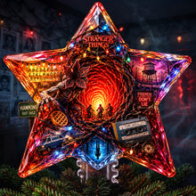 Load image into Gallery viewer, Illuminate Your Holidays with the Deep World Star Tree Topper - Personalized Gift for Fans of Stranger Things
