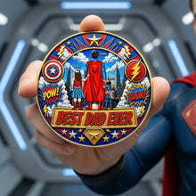 Load image into Gallery viewer, Best Dad Ever - Personalized Metal Coin Gift for Dads, Grandpas &amp; Fathers Coin PopCulturePrints
