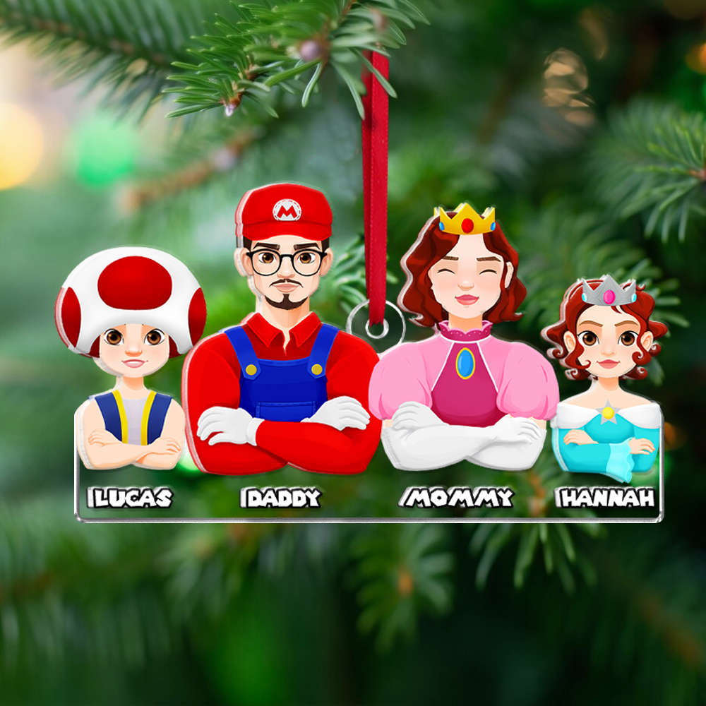 Custom Family Christmas Ornament - Fantasy Characters Design