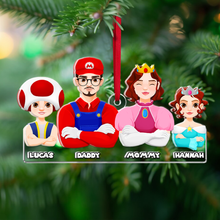 Load image into Gallery viewer, Custom Family Christmas Ornament - Fantasy Characters Design
