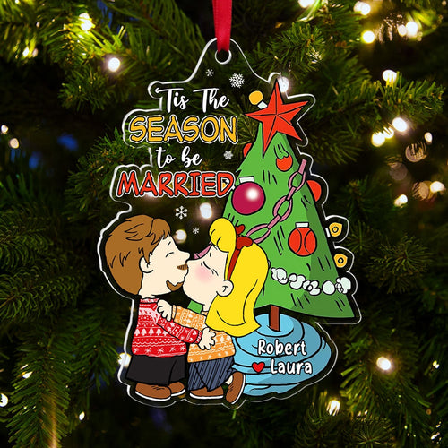 Personalized Couple Christmas Ornament - Perfect Valentine's Day Gifts for Newlyweds Ornament PopCulturePrints