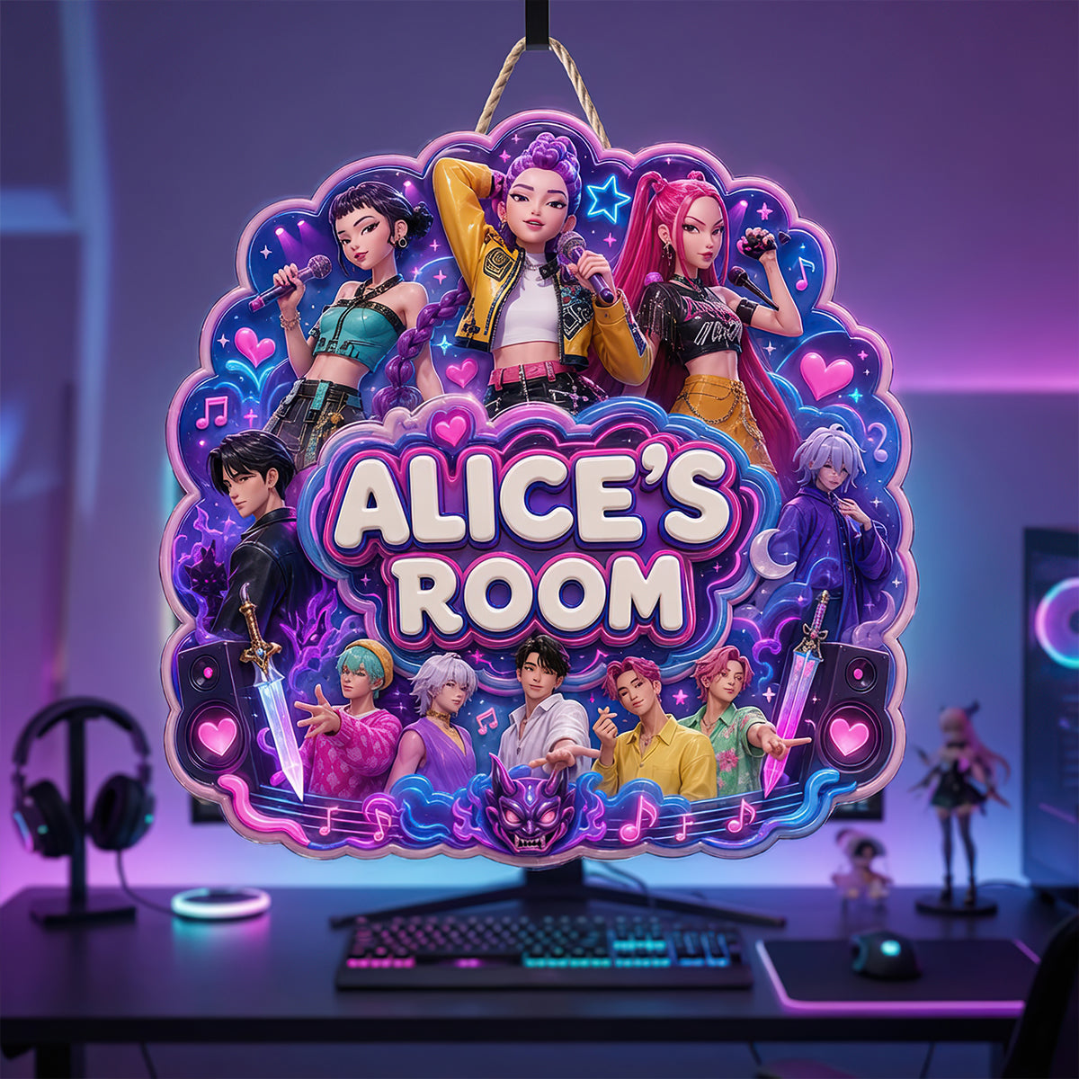 “Transform Your Space with Personalized Magic” - Crystal-style Stage Acrylic Sign - Custom Gift for Friends, Family & Fans Acrylic Sign PopCulturePrints
